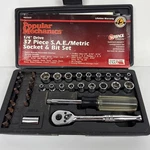Popular Mechanics Socket Set 1/4 Metric & Sae 21 Pc Pieces Assorted Bits. Fixed Price $29.95.