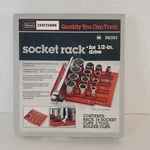Vtg Sears Craftsman Socket Rack For 1/2" Drive Red Enameled Steel 9-41353 Nos. Fixed Price $40.00.