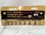 Vtg Craftsman Socket Set #34304 Nos 3/8" Drive 6-point Shallow 3/8"-13/16" Usa. Fixed Price $49.95.