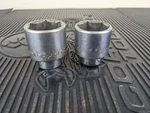 #ay557 Mac Tools V406 V386 1/2" Drive 1-1/4" And 1-3/16" Chrome 6 Point Sockets. Fixed Price $33.95.