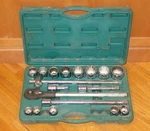Jonnesway 3/4"-drive Ratchet & Extensions - 1-2" Flank Socket Set (sae 12pt). Fixed Price $199.95.