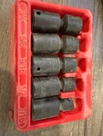 Snap On 5 Pc 3/8 Drive 6 Point Sae Flank Shallow Flex Impact Socket Set. Fixed Price $139.00.