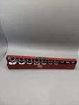 Mac Tools 10pc, 1/2 Drive, 12-point Sae Chrome Socket Set 3/8 - 1 , With Tray. Fixed Price $130.00.
