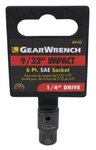 Gearwrench 6 Point Sae 9/32in Impact Socket Fits 1/4in Drives Model Number. Fixed Price $13.06.