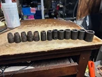 Proto 13pc Metric Impact Sockets 1/2 Drive 6pt Shallow Well Sae Usa 8mm - 21mm. Fixed Price $105.00.