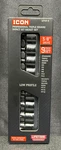 Icon 12tst-9 9pc Professional Triple Square Impact Bit Socket Set - 3/8" Drive. Fixed Price $38.99.