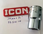 Icon Professional Standard Socket 14 Mm X 1/2" S3sm14 - 6 Pt -free Usa Shipping. Fixed Price $11.96.