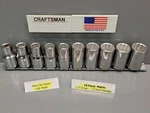 Craftsman 10 Pc 1/2" Drive Metric Socket Set 10mm-19mm Nos * Usa Made. Fixed Price $45.95.