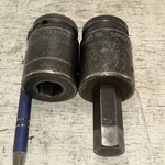Lot Of 2 Snap-on Law 124a 3/4" Hex Allen Driver Drive Impact Socket Usa. Fixed Price $42.80.