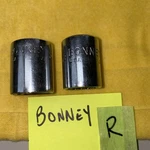 Vtg: 2 Bonney Sockets: T20 5/8" Socket, T18 9/16" 12 Point 3/8" Drive. Fixed Price $9.95.