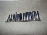 Snap-on Sfs08-sfs281 - 1/4" 7/8" 3/8" Drive 11 Pc 6 Pt Deep Socket Set. Fixed Price $110.00.