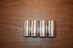 Set Of 4 Snap On, Chrome, 6 Pt Deep Sae Sockets, Ts341, Ts401 Ts421 Ts441. Fixed Price $130.00.