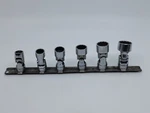Snap On Tools 3/8" Drive 12 Pt Sae Flank Shallow Universal Socket Set Fu14-fu24. Fixed Price $164.98.