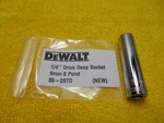 Dewalt 9mm X 1/4" Drive Deep Polished Chrome Socket 6 Point 86-097d. Fixed Price $11.00.
