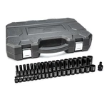 Gearwrench 39 Piece 1/2inch Drive 6 Point Impact Socket Set, Metric, Black. Fixed Price $183.87.