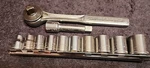 Craftsman 10 Piece 3/8" Drive Socket Set With Ratchet. Fixed Price $30.00.