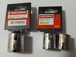 Lot Of 3 Craftsman 3/8" Drive 5/8" 3/4" & 11/16" 12 Point Sockets Nos Easy Read. Fixed Price $15.00.