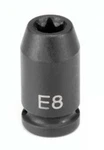 Grey Pneumatic Corp. 908et 1/4" Drive X E8 External Star Impact Socket. Fixed Price $13.93.