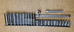 Nice Craftsman Usa 24 Pc 1/4" Drive 6 Point Sae Deep And Shallow Socket Set. Fixed Price $29.99.