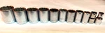 Vintage Craftsman 1/2 Inch Drive Shallow Sockets 11 Piece Lot (all V, Vv, Or Ee). Fixed Price $21.95.
