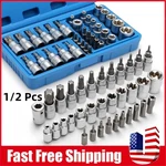 34pcs Torx Star Socket & Bit Set Male Female E T Sockets Bits Kit + Case. Fixed Price $25.59.