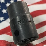Matco Impact Socket 9/16" Cp186 1/2" Drive 6 Pt Sae As Pictured Mechanic Tool. Fixed Price $17.45.