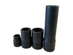 Snap-on Socket Lot Of 4 Black 9/16, 9/16,11/16, & 3/8. Fixed Price $39.99.