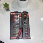 Icon 3/8 Drive Sae 12 Pc Shallow & Deep Socket Set + Ratcheting Wrench. Fixed Price $110.00.