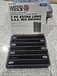 Matco Tools S7asxl 7 Piece 1/4 Drive Long Metric Sae Hex Socket Bit Set. Fixed Price $75.00.