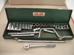 Vintage Sk Wayne 3/8 Drive Socket Set With Swivel Sockets And Speed Wrench. Fixed Price $88.95.