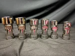 Snap-on 206afsx 6 Pc 3/8" Dr Pt Sae Flank Drive Shallow Universal Socket Set. Fixed Price $220.00.