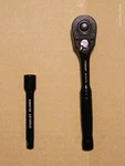 Stanley Black Chrome 1/4" Inch Drive Ratchet And Matching 3" Extension. Fixed Price $34.94.