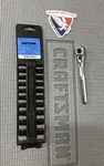 Nos Sears Craftsman Usa 1/4" Dr Deep Sae Socket Set 6 Pt 34434 & 44807 Ratchet. Fixed Price $79.99.