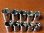 Craftsman 10 Piece Socket Set 3/8" Drive 6 Pt Metric Shallow G G2d 9mm - 17mm Us. Fixed Price $16.49.