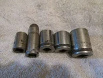 Lot 5 Vintage Used Husky Sockets 3/8"--1/2" Drives Ct1228 Cb1224 1220 1214 + Usa. Fixed Price $7.55.