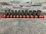 Matco Tools 10pc 1/4 Drive Sae 6 Point Chrome Shallow Socket Set Sa106tb. Fixed Price $125.00.