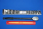 Snap-on New 1/2" Drive 15" Black Long Fod Ratchet & Sae Socket Set. Fixed Price $397.70.