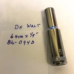 Dewalt 6mm X 1/4" Dr Deep Polished Chrome Socket 86-094d 6pt Free Shipping. Fixed Price $8.96.