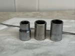 Husky 3pc 3/8 Drive 6pt Sae Sockets, Cb612, 7/16 Cb 614, 1/2 Cb616, Usa Gray. Fixed Price $6.25.