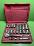 Mac Tools Usa 3/8" Round Head Ratchet & 6 Point Sae Socket Set Deep Shallow Read. Fixed Price $194.86.