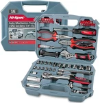 67 Piece Auto Mechanics Tool Kit Sae Sockets, Ratchet Set & Hand Tools Box. Fixed Price $66.94.