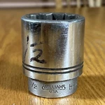 Vintage Williams 1 1/2" Socket 3/4" Drive 12 Point Usa H-1248 Chrome. Fixed Price $11.99.