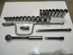 Wright Tool 427 Standard Deep Sae 1/2 Inch Drive Socket Set 12 Point Made In Usa. Fixed Price $375.00.