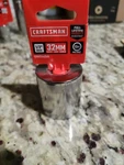 Craftsman Shallow Socket, Metric, 1/2-inch Drive, 32mm, 12-point (cmmt44245). Fixed Price $6.00.