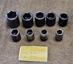 9 Proto Professional Impact Socket Set 1-1/8" To 9/16" 7430h Drive Sae Tool Usa. Fixed Price $65.54.