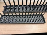 Snap On 1/2 3/8 Metric 2 Row Post Style Deep Socket Tray Gray Ya12met Ya38met. Fixed Price $55.00.