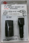 Sunex 1/2" Drive 6 Pt Impact Flip Socket 3/4 X 13/16" + 3" Extension Bar #389f. Fixed Price $24.99.