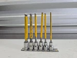 Snap On Sae Long Hex Ball Round Bit Driver Socket Set 3/8" Drive 206efabl. Fixed Price $110.40.