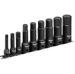 Titan 49010 9 Pc Deep Sae Hex Impact Bit Socket Set 1/4 - 3/4. Fixed Price $44.81.