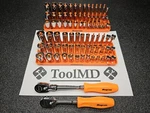 Snap-on Tools Orange 83pc 1/4" Drive 12-point Shallow / Semi Deep Socket Set. Fixed Price $2495.00.